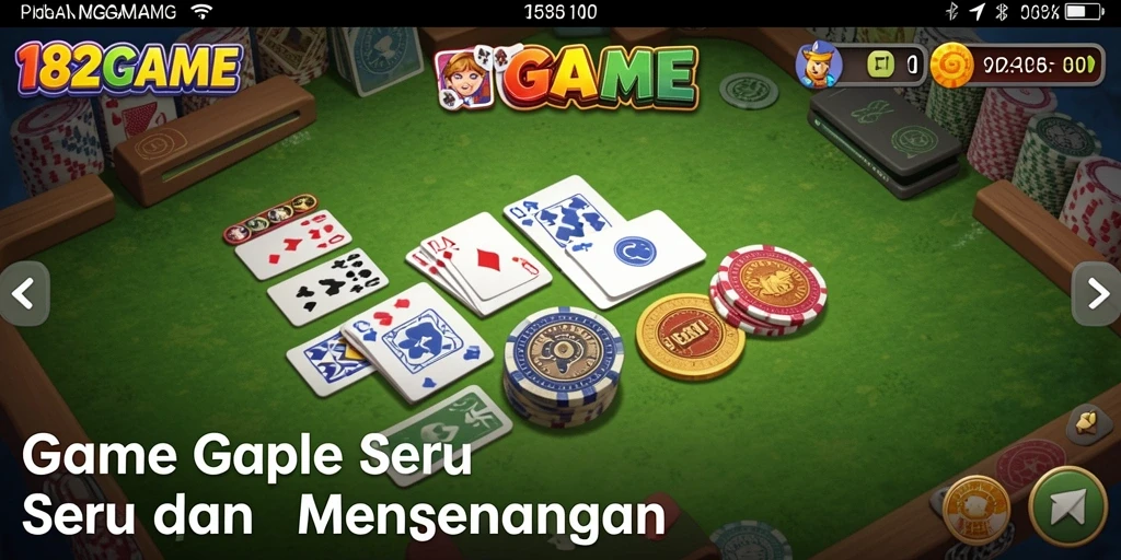 Screenshot dari gameplay Gaple di 182GAME yang seru dan interaktif.