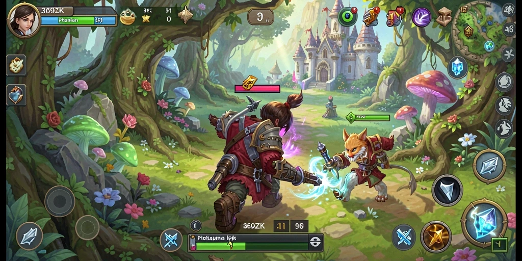 Screenshot gameplay 369ZK menampilkan pertempuran epik dan eksplorasi dunia yang luas.