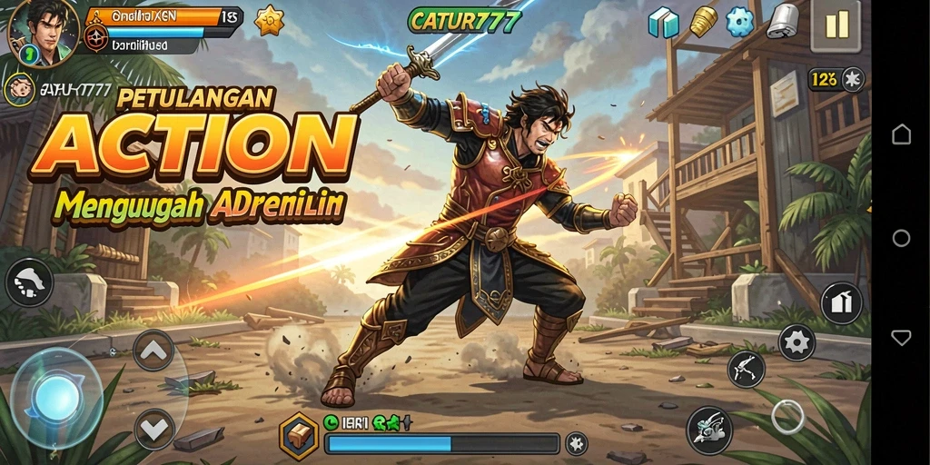 Tampilan gameplay seru dan mendebarkan dari CATUR777.