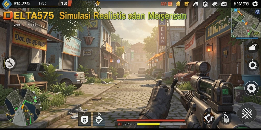 Screenshot gameplay DELTA575 yang menunjukkan interaksi antar pemain.