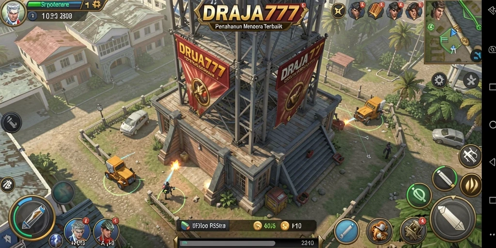 Screenshot DRAJA777 menampilkan gameplay seru dan strategi Tower Defense.