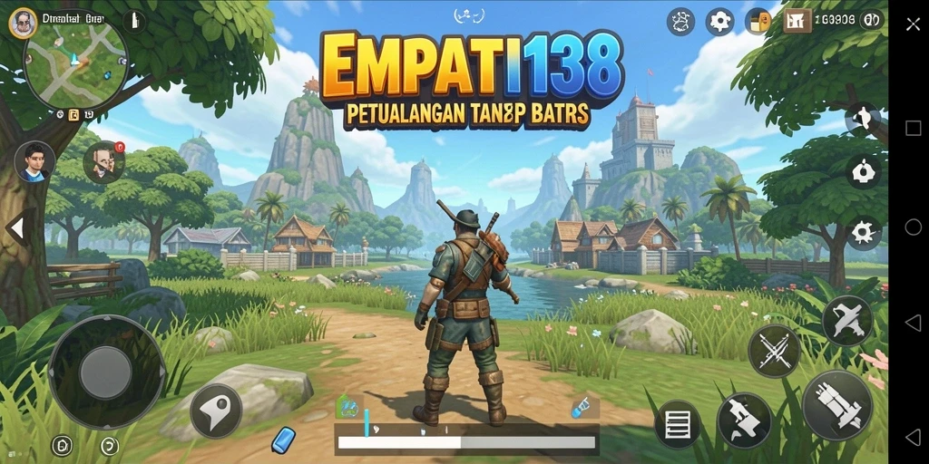 Tampilan gameplay EMPATI138 yang menampilkan dunia terbuka yang mengesankan.