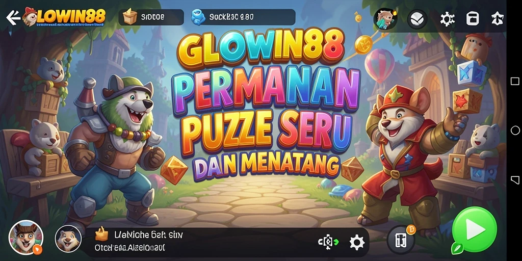 Tampilan gameplay GLOWIN88 dengan banyak level teka-teki menarik.