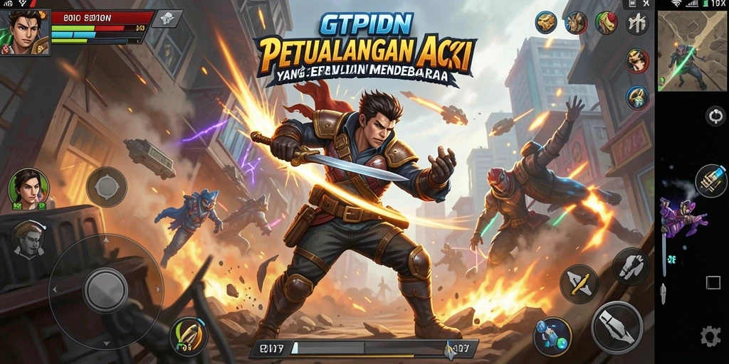 Tampilan gameplay seru GTPIDN dengan aksi yang mendebarkan.
