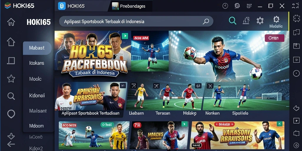 Tampilan screenshot HOKI65 menampilkan fitur taruhan olahraga lengkap.