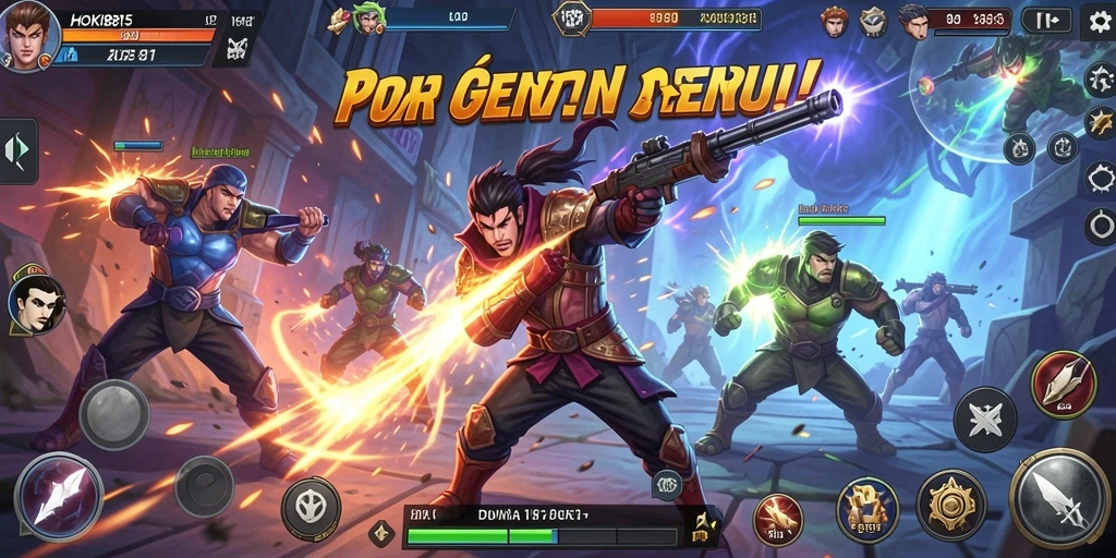 Screenshot HOKI8815 menampilkan aksi pertarungan yang menegangkan.
