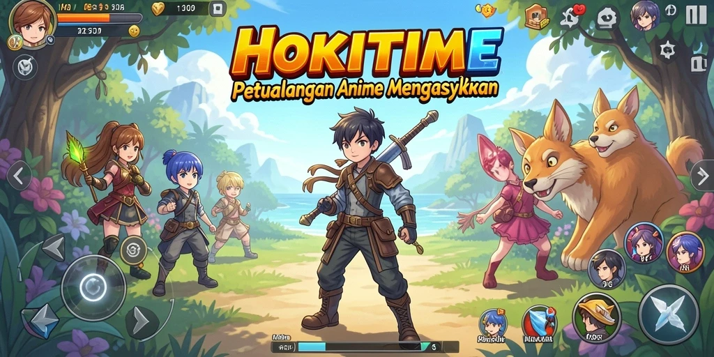 Gameplay HOKITIME yang menarik dan penuh warna.