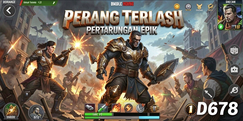 Screenshot utama ID678 menampilkan gameplay aksi yang intens dan seru.