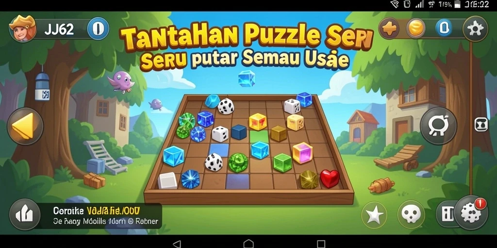 Tampilan gameplay menarik dari JJ62 dengan berbagai level Puzzle.