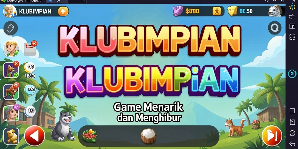 Tampilan gameplay KLUBIMPIAN yang menarik saat mengelola klub.