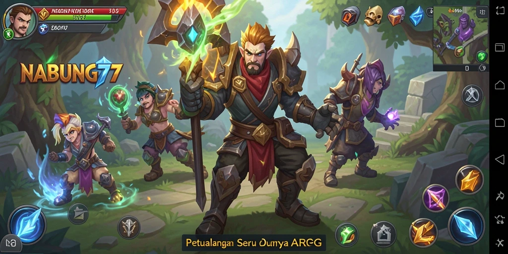 Tampilan gameplay seru dan mendebarkan di NABUNG77.