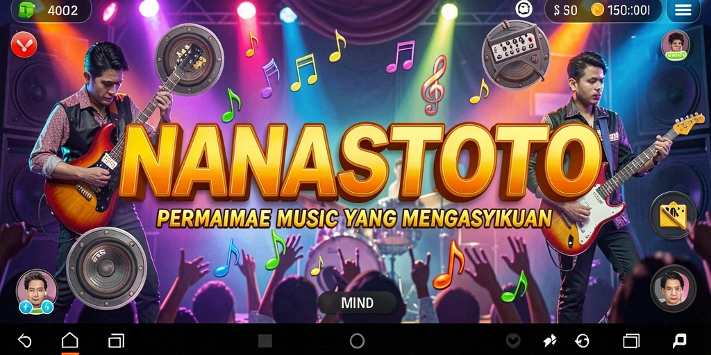 Screenshot NANASTOTO menampilkan gameplay seru dengan irama musik yang enerjik.