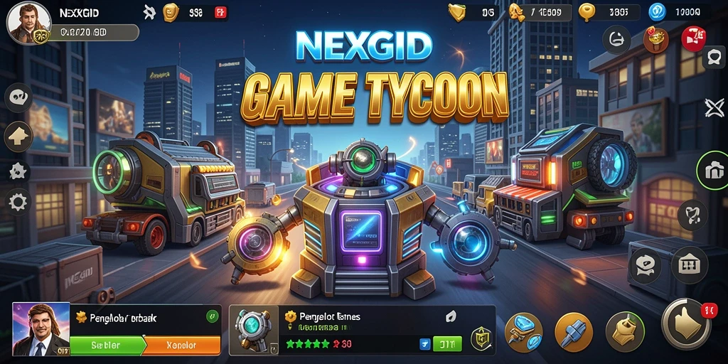 Tampilan gameplay Tycoon NEXGID yang seru dan dinamis.