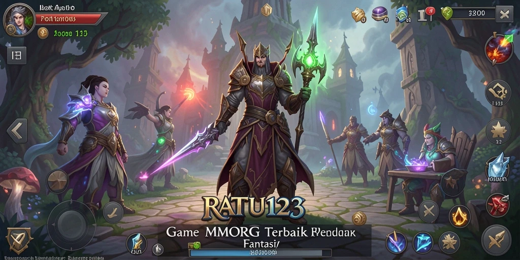 Screenshot gameplay memukau dari RATU123 yang menunjukkan pertarungan seru.