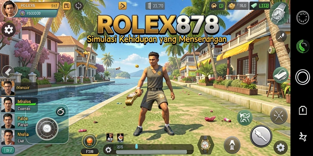 Screenshot utama ROLEX878 menampilkan gameplay yang menarik dan interaktif.