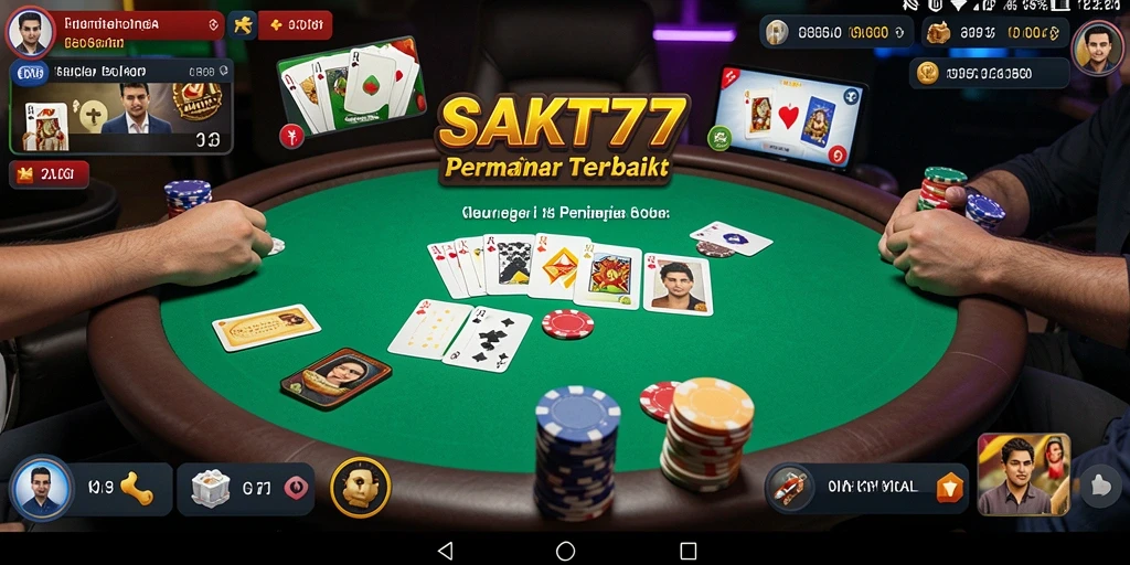 Tampilan gameplay Poker yang mendebarkan di SAKTI77.