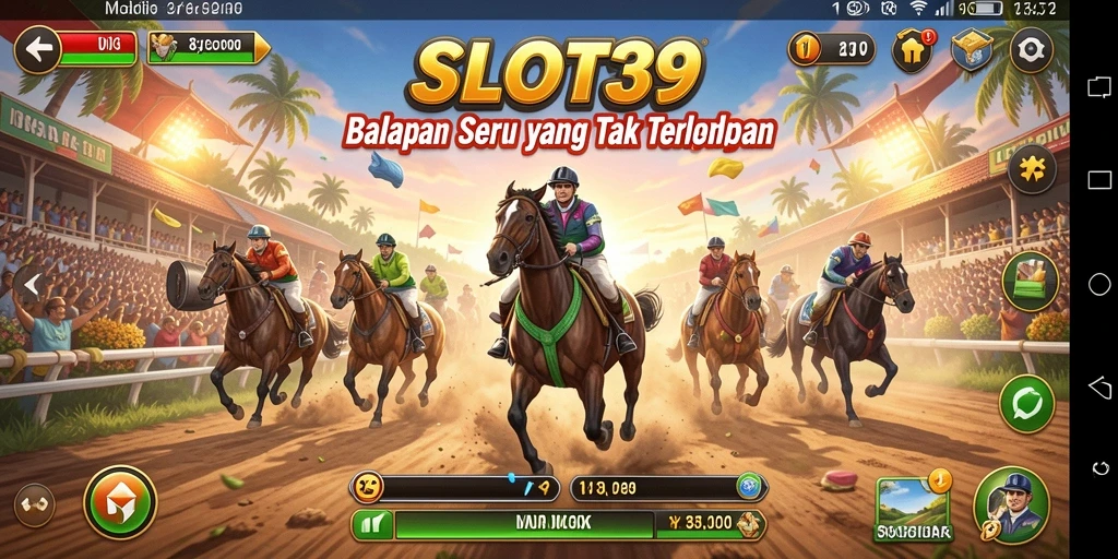 Gameplay SLOT39 yang mendebarkan dan penuh aksi balapan.
