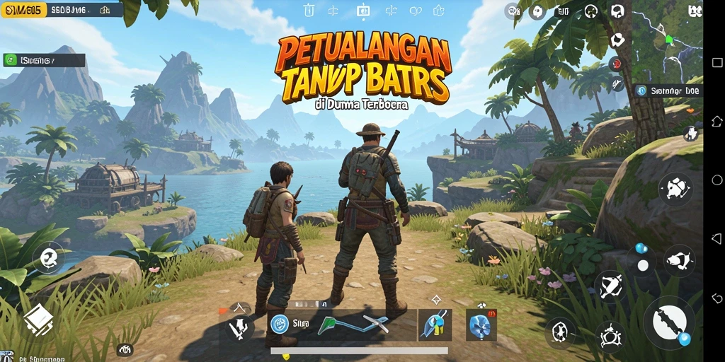 Screenshot gameplay SM605 menunjukkan dunia terbuka yang luas dan menakjubkan.