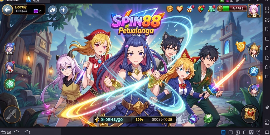 Screenshot game SPIN88 menampilkan karakter anime dalam aksi seru.