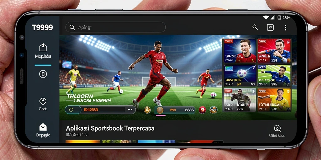 Tampilan gameplay Sportsbook yang menarik dan interaktif di T9999.