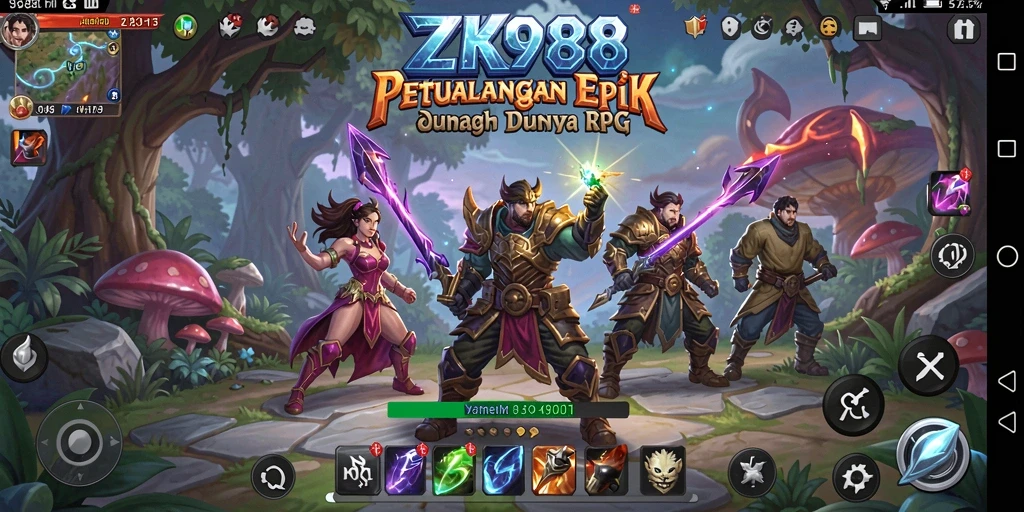 Tampilan gameplay RPG yang menantang dan mendebarkan.